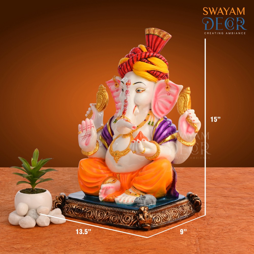 Buy Elegant Pagadi Ganesha Statue Online Free Shipping